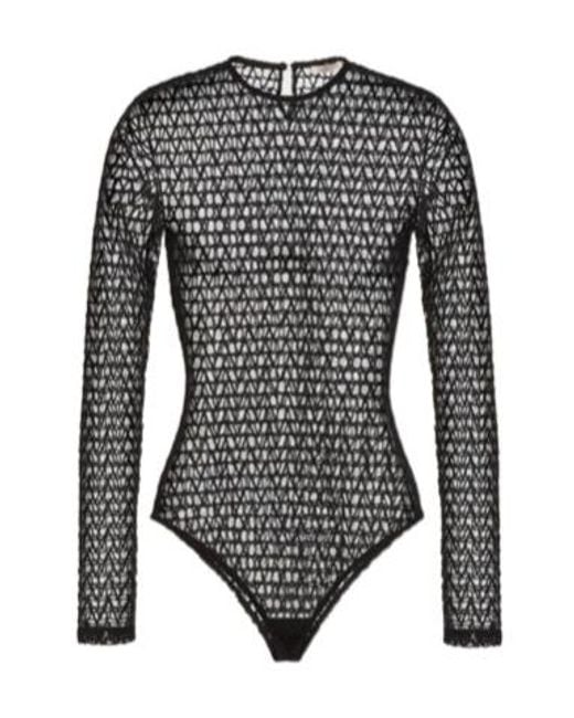 Valentino Black Cut-Out Sheer Body