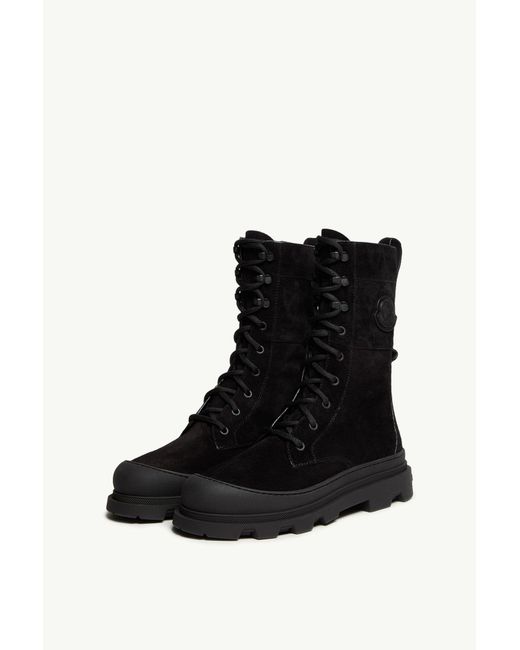 Moncler Black Vera High-Top Lace-Up Boots