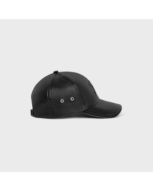 Céline Black Triomphe Baseball Cap