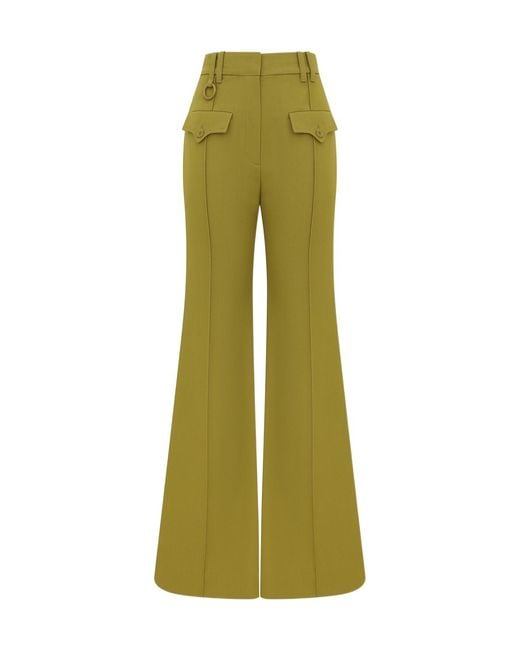 Zimmermann Green Luna Flared Pants