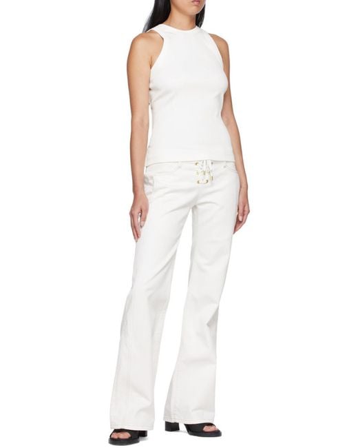 Dion Lee White Cut Out Tank Top