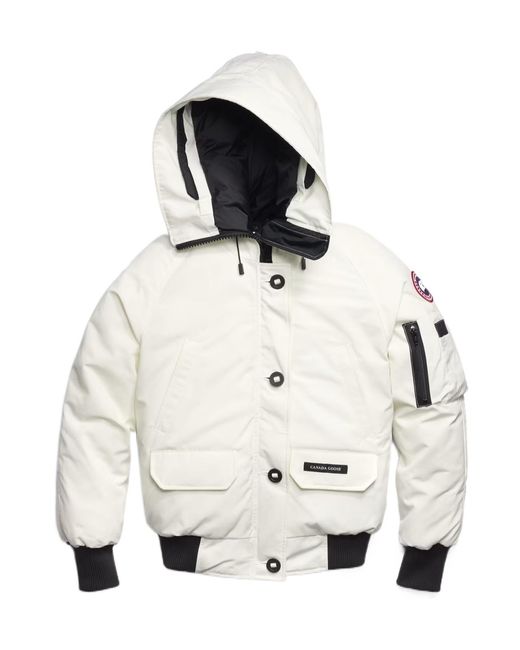 Canada Goose White Hooded Puffer Jacket