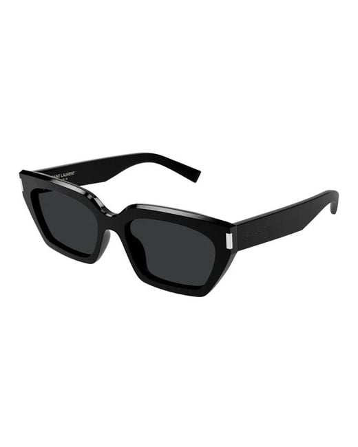 Saint Laurent Black Eyewear Irregular Frame Sunglasses
