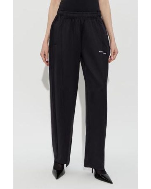 Vetements Black Logo Embroidered Sweatpants