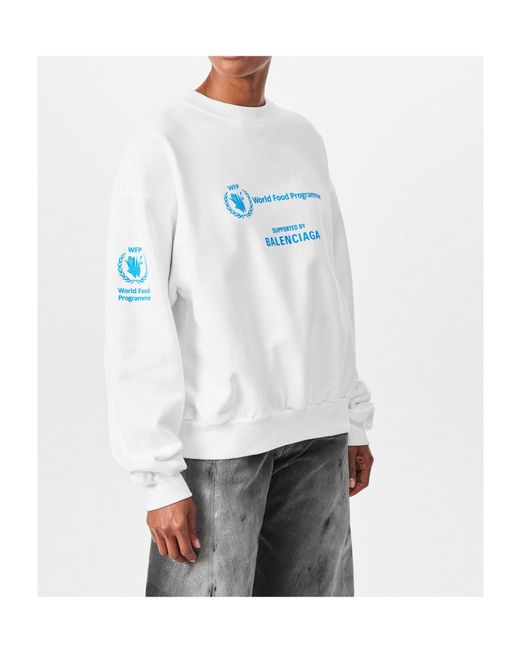 Balenciaga White Crew Sweater