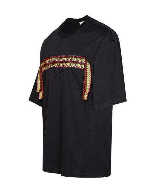 Lanvin Black Cotton T-Shirt for men