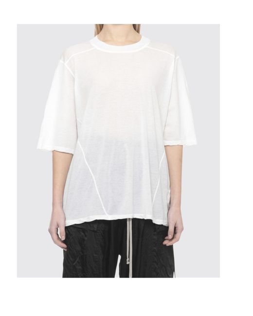 Rick Owens White Walrus Tail-Detail T-Shirt