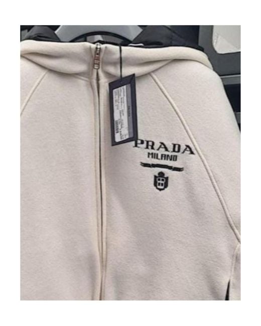 Prada Black Logo-Detail Hooded Jacket
