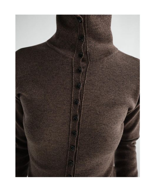Lemaire Brown Buttoned Top