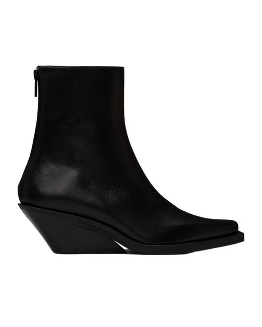 Ann Demeulemeester Black Rumi Zipper Detail Short Boots