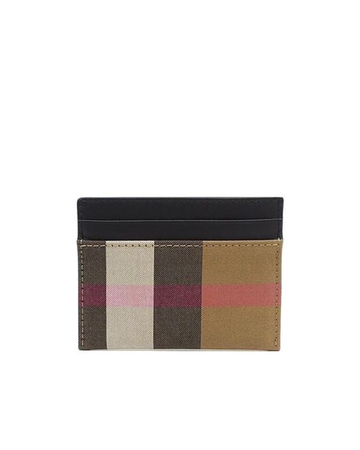 Burberry Black Check Card Case for men