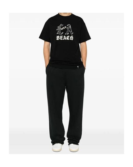 Palm Angels Black Short-Sleeved T-Shirt for men