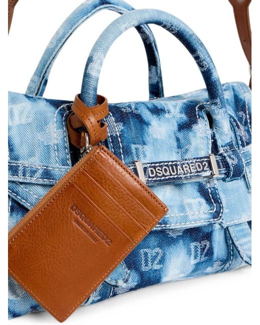 DSquared² Blue Logo Shoulder Bag