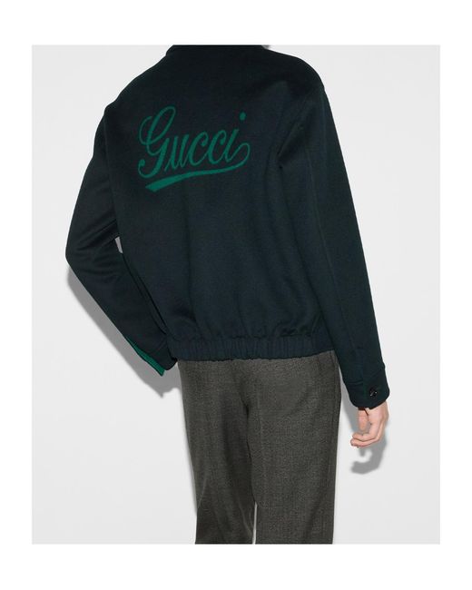 Gucci Black Jacquard Zipper Jacket for men