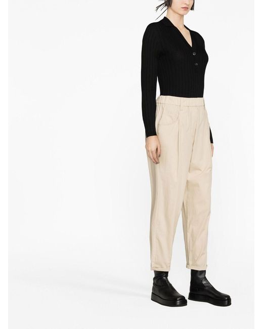 Brunello Cucinelli White Elastic Sweatpants