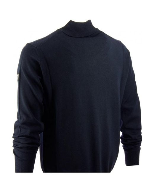 EA7 Blue Long-Sleeved Pullover for men