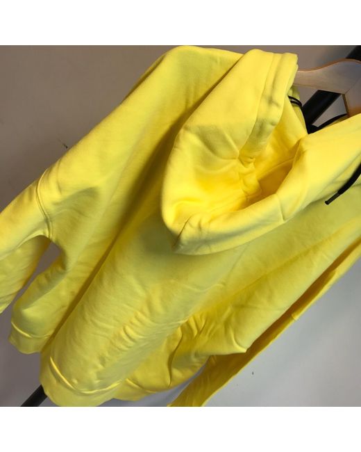 Palm Angels Yellow Logo Printed Hooded Sweater for men