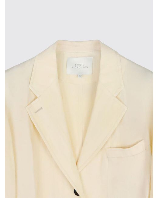 Studio Nicholson Natural Long-Sleeved Suit Jacket