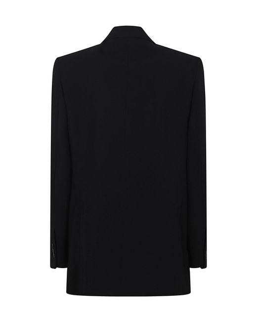 Ermanno Scervino Black Double-Breasted Long-Sleeved Jacket