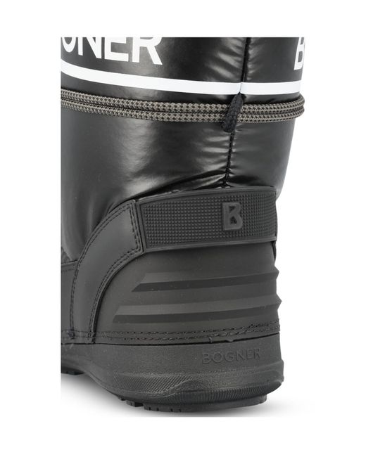 Bogner Black Logo Lace-Up Boots
