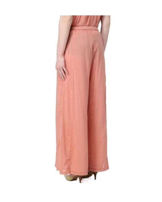 Forte_forte Pink Psheer Flared Casual Pants