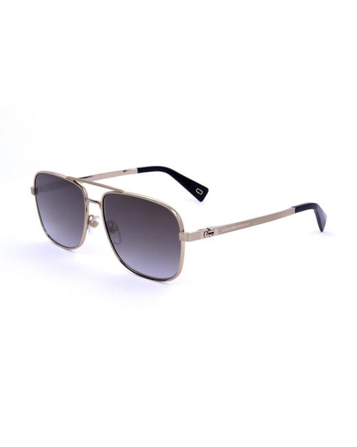 Marc Jacobs Purple Eyewear Pilot Frame Sunglasses for men