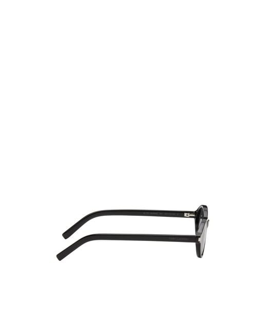 Saint Laurent White Eyewear Jeanne Oval Frame Sunglasses