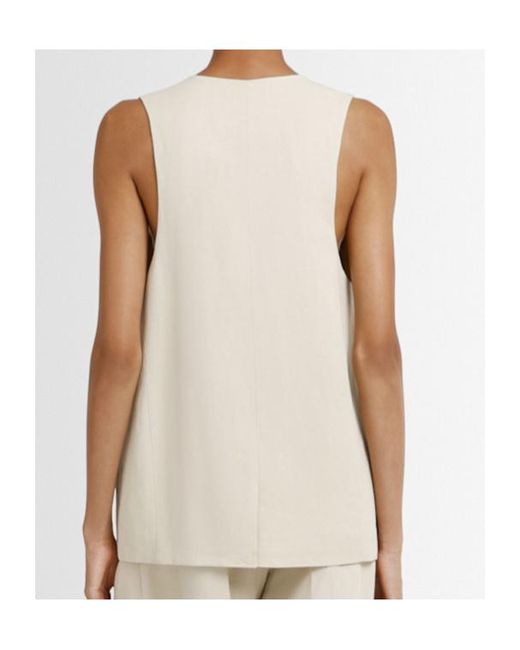 Frankie Shop Natural V-Neck Vest