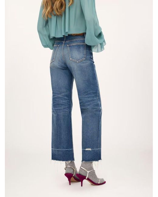 Chloé Blue Chloé High-Rise Wide-Leg Jeans