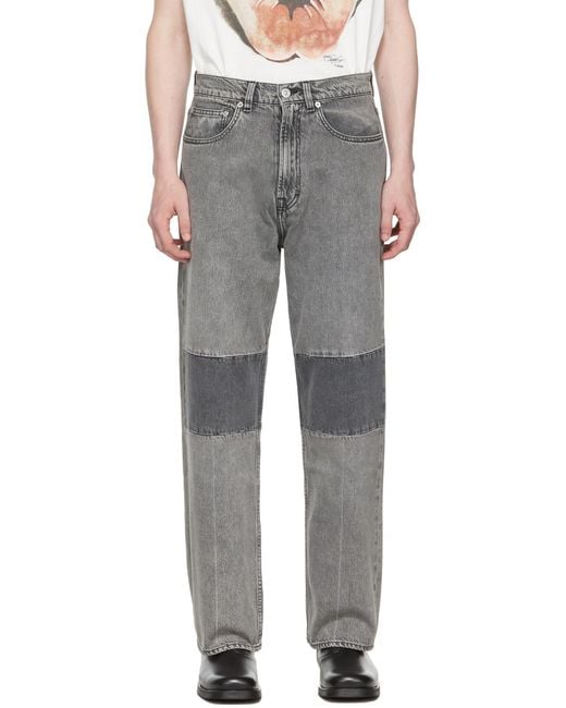 Our Legacy Black High Waist Straight-Leg Jeans for men