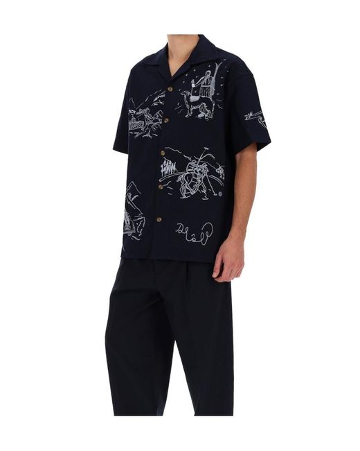 Drole de Monsieur Black Drôle De Monsieur La Chemise Brodée Shirt for men
