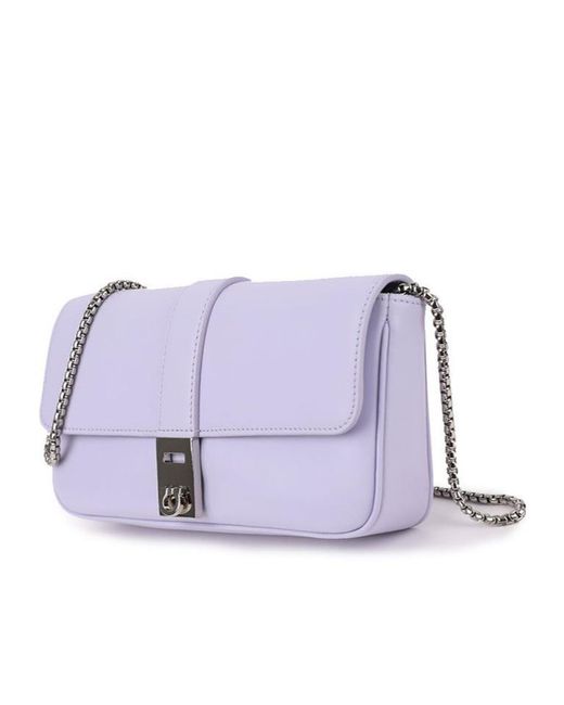 Ferragamo Purple Mini Chain Crossbody Bag