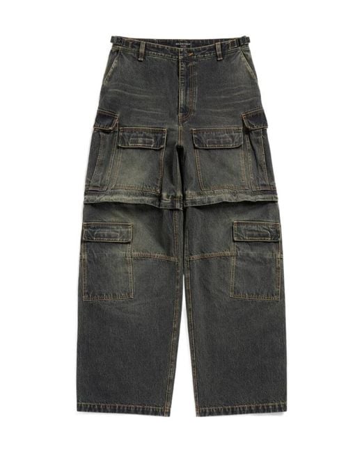 Balenciaga Gray Cargo Pants for men
