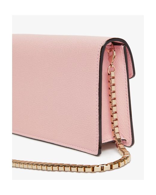 Valextra Pink Envelope Clutch Bags
