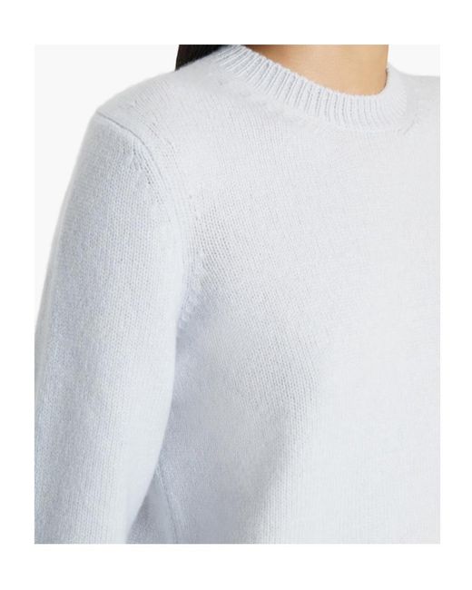 Khaite White Leta Crew-Neck Sweater