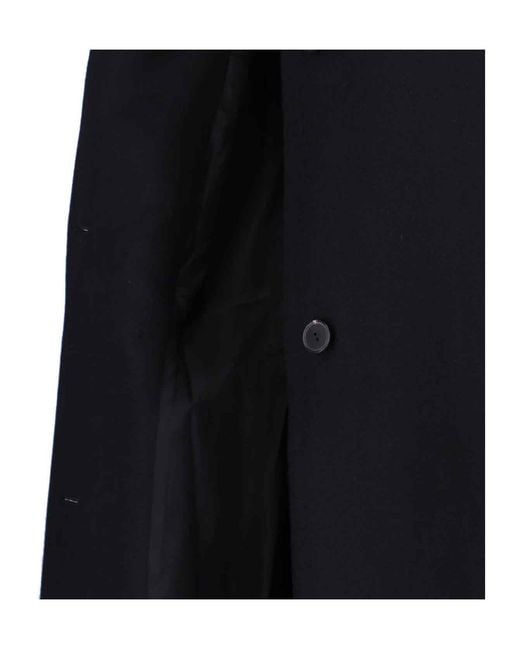 Calvin Klein Black Crewneck Long Coat