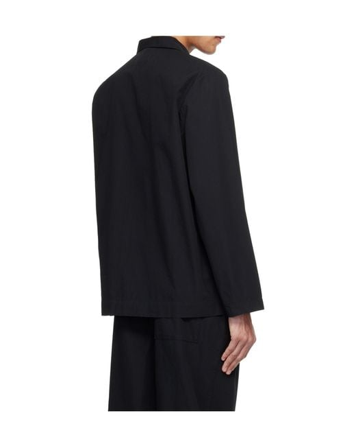 Tekla Blue Collared Pajama Shirt for men