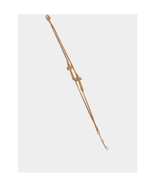 DSquared² Metallic Double Cross Bracelet for men