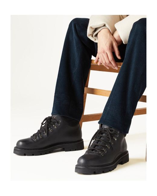 Loro Piana Black Beinn Walk Ankle Boots for men