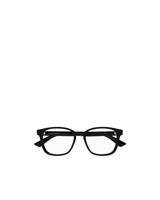 McQueen White Eyewear Square Frame Glasses for men
