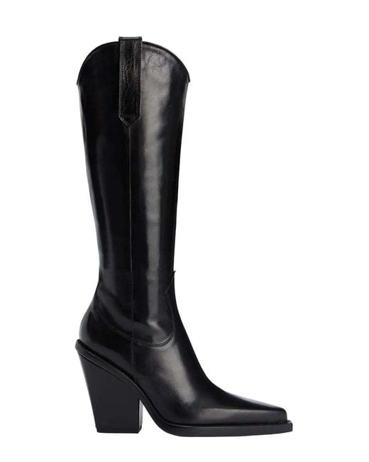 Paris Texas Black Patent Leather Texan Boot