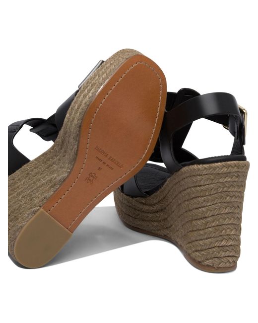 Paloma Barceló Black Paloma Barceló Alison Wedge Sandals