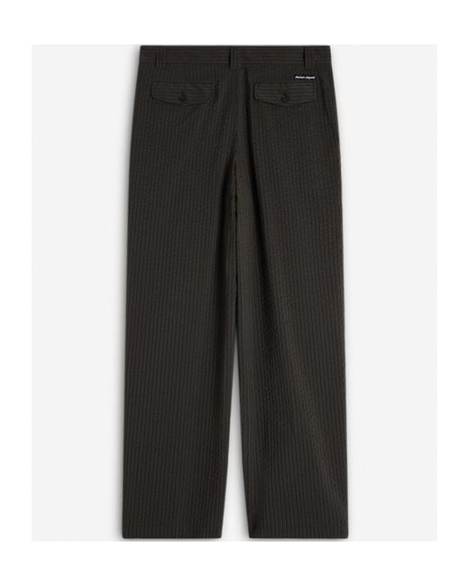 Maison Kitsuné Black Maison Kitsuné Relaxed Pleated Pants for men