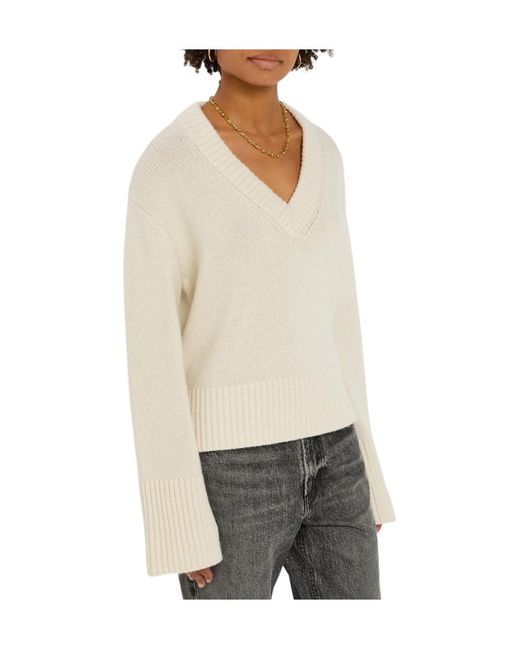 Lisa Yang White Knitted Cashmere Jumper