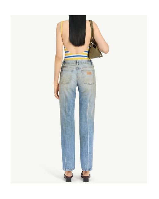 MM6 by Maison Margiela Blue Straight-Leg Jeans