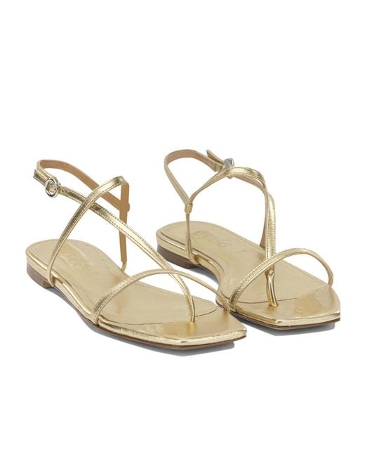 Aeyde Metallic 'Ella' Flat Sandals