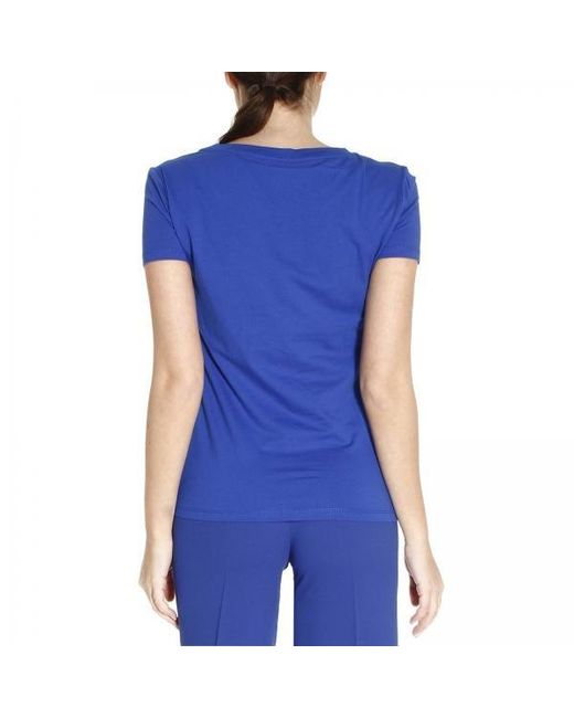 Armani Jeans Blue Logo Details T-Shirt
