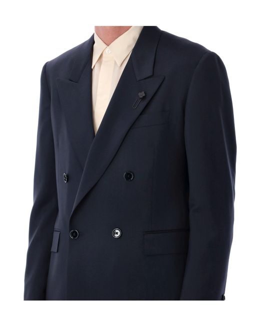 Lardini Blue Soirée Double-Breasted Blazer for men