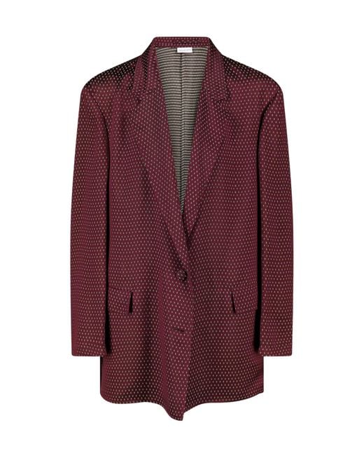 Dries Van Noten Purple Long-Sleeved Suit Jacket