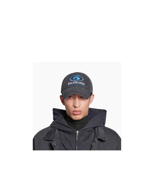 Balenciaga Multicolor Logo Embroidered Surfer Cap for men